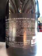 2009 Binyamina Chardonnay, Onyx, Choshen - back label_