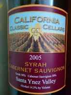 2005 California Classic Cellars Syrah:Cab Blend